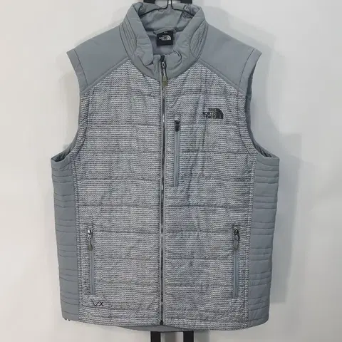 노스페이스 경량 패딩 조끼 그레이 xl