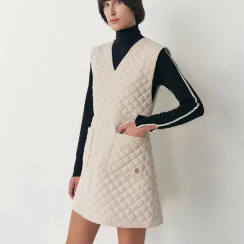 KUME 쿠메 퀼팅 뷔스티에 원피스