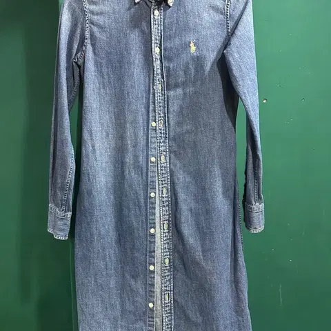 폴로 데님 롱셔츠 xs
