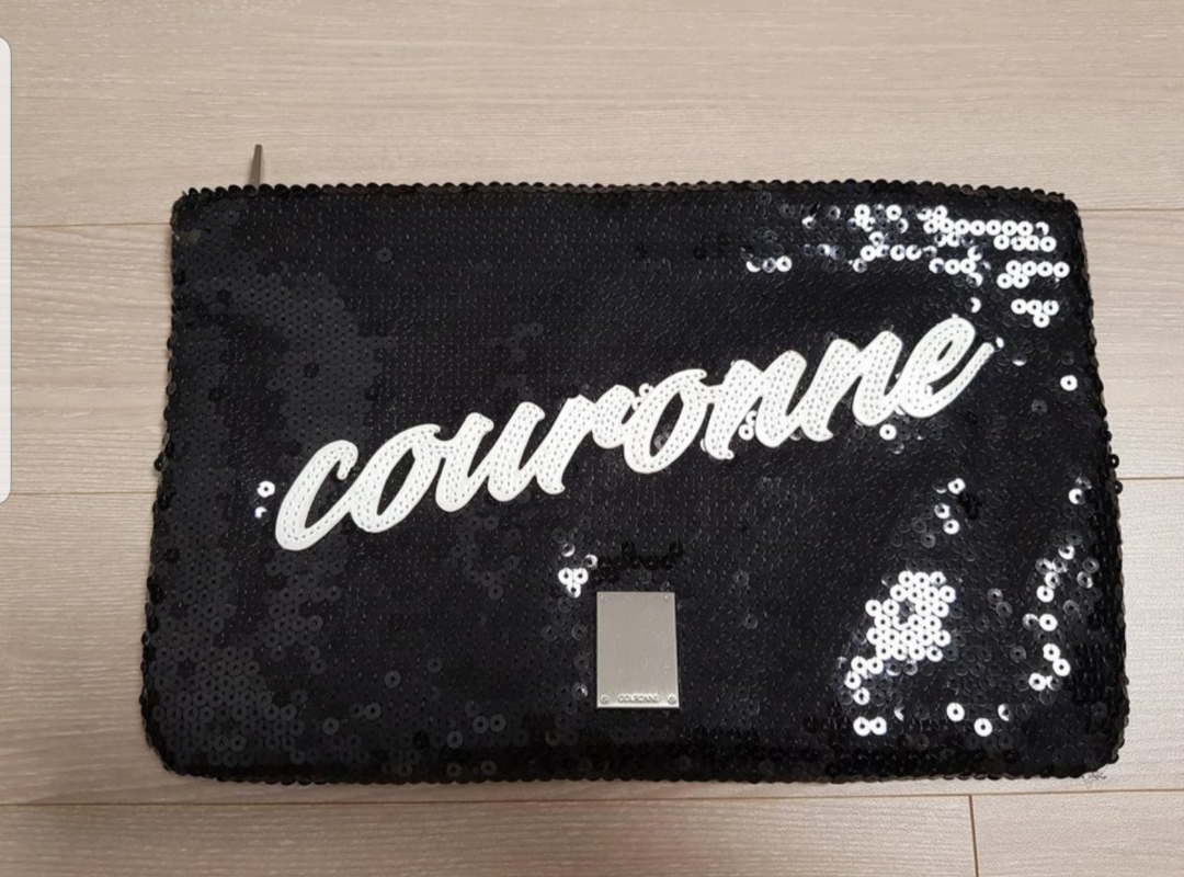 쿠론 스팽글 클러치백(택포)