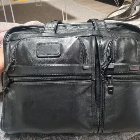TUMI 투미 블랙 레더 서류 가방