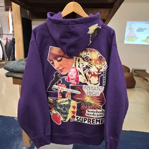 (무료배송) Supreme 슈프림 인스턴트 하이 패치스 후드티