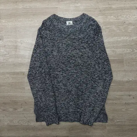 라코스테 여성 베이직 헤링본 라운드넥 니트 스웨터 [그레이] 4사이즈