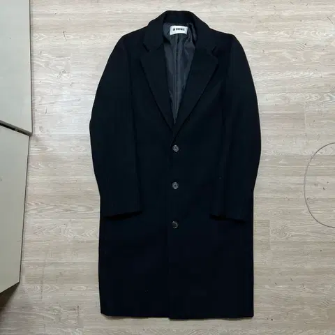 인실런스 맨즈 울 블렌드 싱글 브레스티드 코트 [블랙] S/90