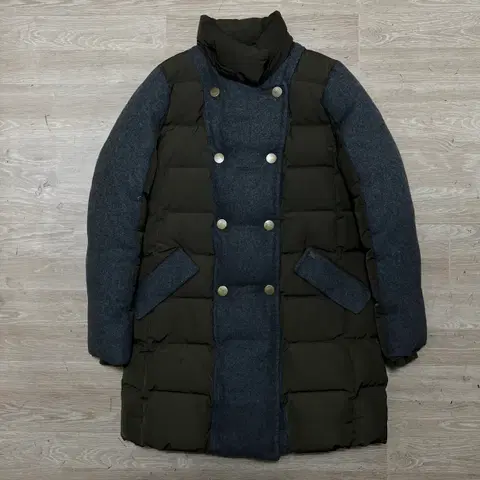 빈폴 바이크리페어샵 여성 덕다운 배색 롱패딩 점퍼 [브라운] S/90