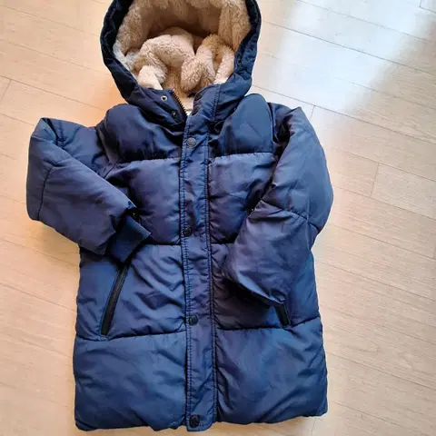 자라 패딩 아동자라 점퍼 네이비 후드 패딩 점퍼