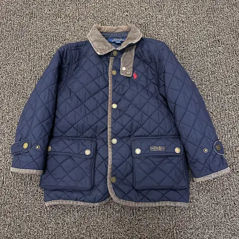 [110] 폴로 키즈 퀄팅 누빔 점퍼 110사이즈 네이비 자켓