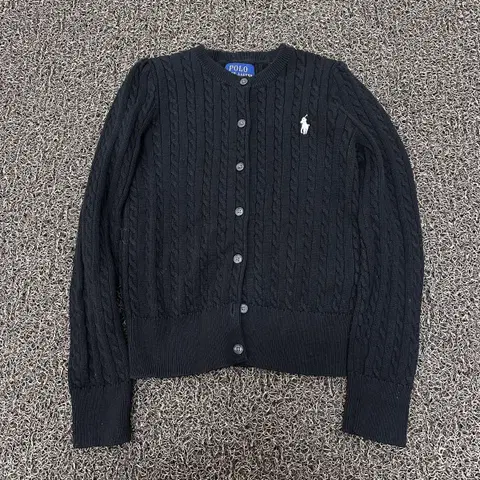 [120] 폴로 키즈 케이블 가디건 니트 120사이즈 블랙