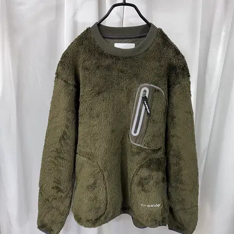 and Wander 앤드원더 플리스 풀오버 카키