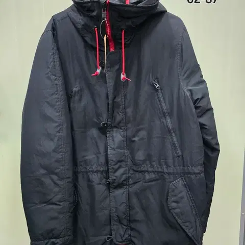 조던 블랙 야상 M 후드 탈부착 가능,실측62-87