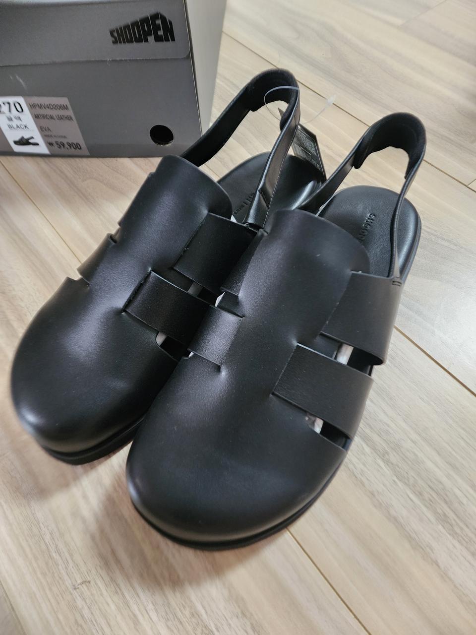 슈펜블랙샌들신발270사이즈