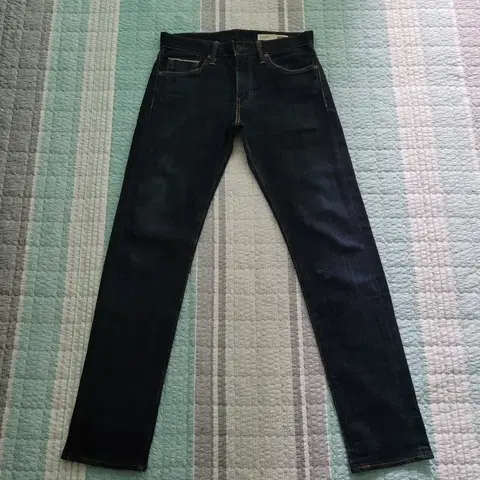 리바이스 재팬 502. 재패니즈 인디고 블루셀비지 스판슬림진. 29사이즈