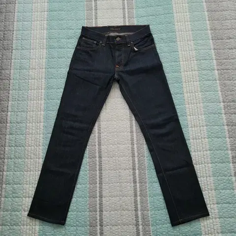 누디진 그림팀 드라이오픈네이비 로우진청슬림 탭30 실29