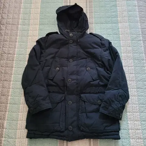 폴로 랄프로렌 Polo. 밀리터리 카라코람 그레이덕다운 헤비파카 L