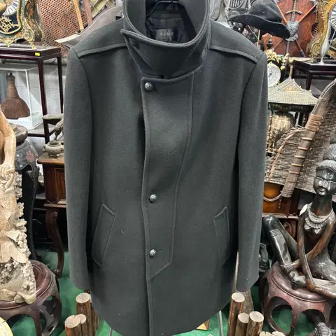 타임(TIME) 남성 모 99% 하이넥 코트