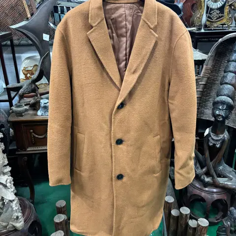 PLAC(플랙) 남성 카멜 울 혼방 롱 코트