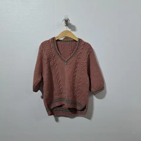 여성 V넥 반팔니트 (c사97)