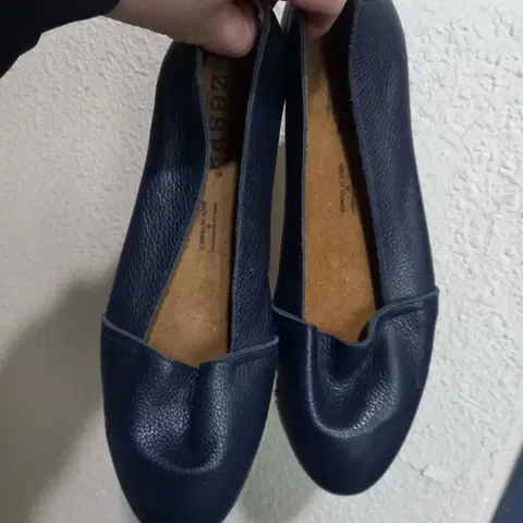 255 제스파 프랑스 네이비 플랫 슈즈 여성 40