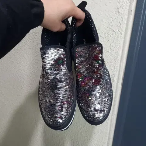 230 포나리나 스팽글 슬립온 운동화 스니커즈 36
