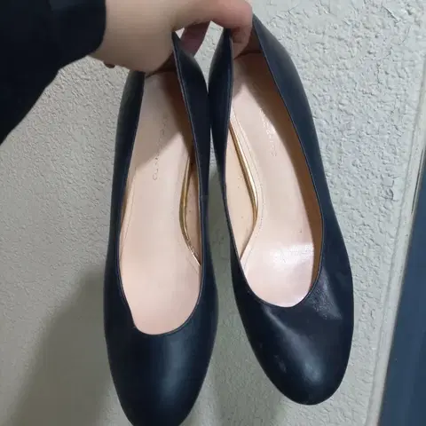 엘칸토 검정색 여성 펌프스힐 구두 245