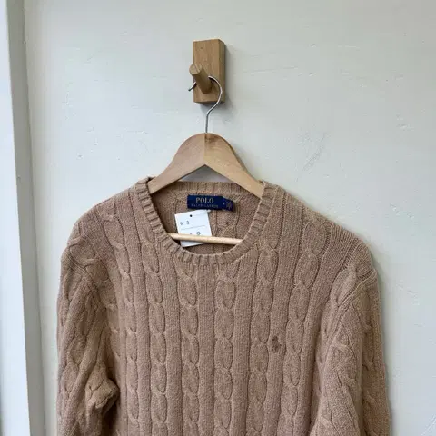 15677 - 폴로 랄프로렌 베이지 케이블 니트