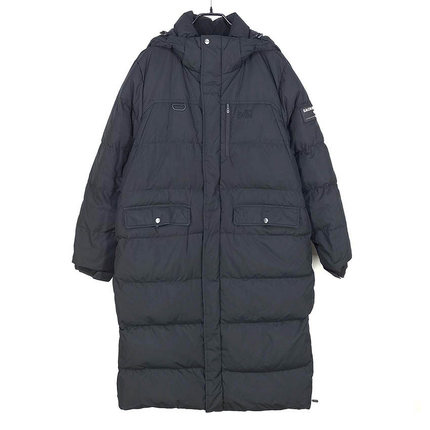 밀레 여성 후드탈부착 구스다운 롱패딩 블랙90 (HU42418)