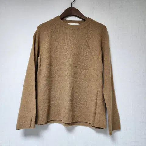 플로티 캐시미어 혼방 라운드넥 니트 브라운 F