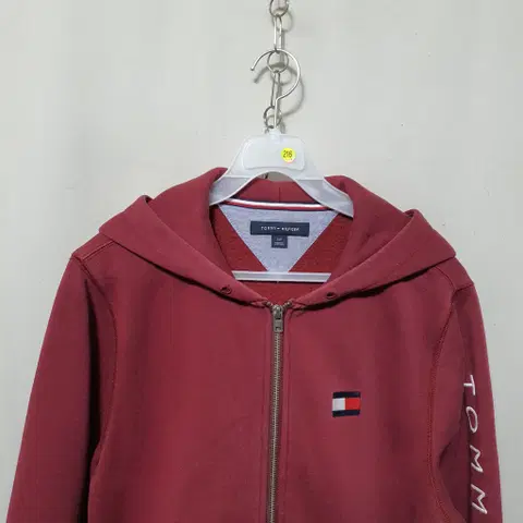 K216 타미힐피거 여성 기모 후드집업 S