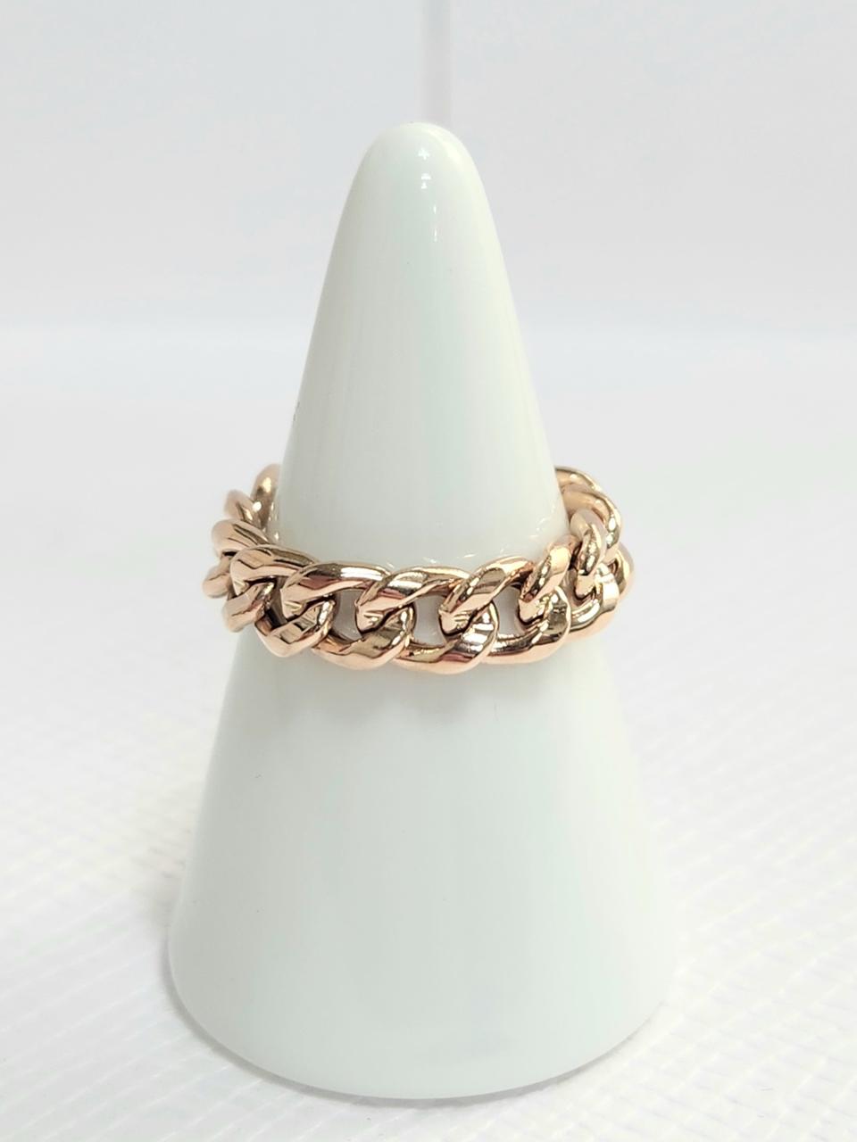 18k.할로우 체인반지 5.4mm .새상품