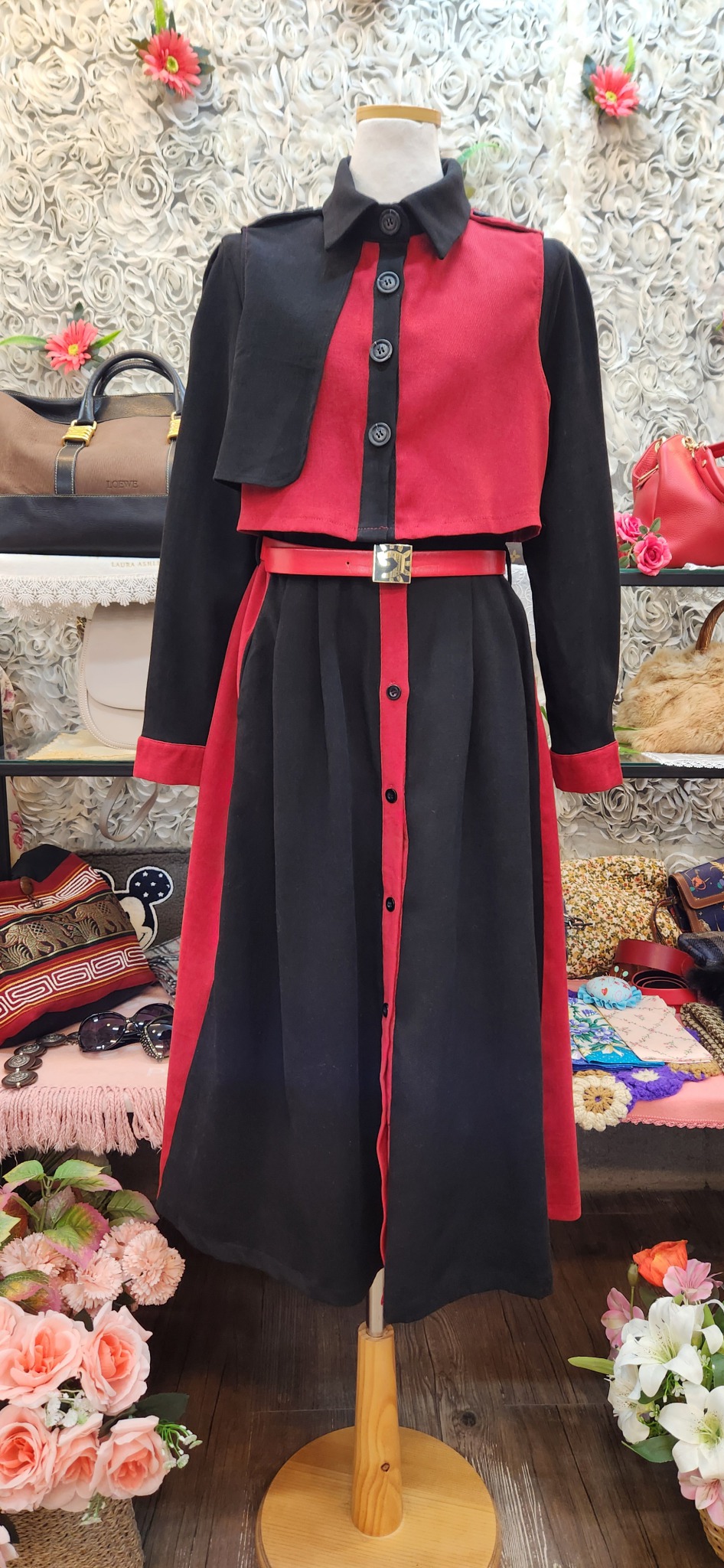 MINESAM 롱원피스+베스트(66~작은77)