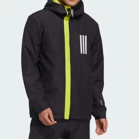 아디다스 블랙 3선 후드 기모 바람막이