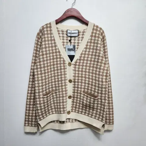 새상품 ) 칼라거펠트 하운드투스 가디건