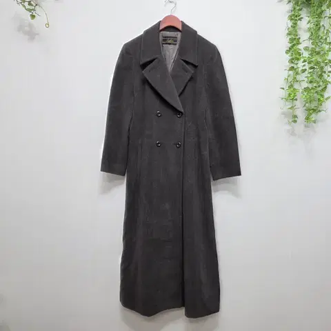 레리안 Leilian 앙고라 혼방 더블 버튼 롱 코트