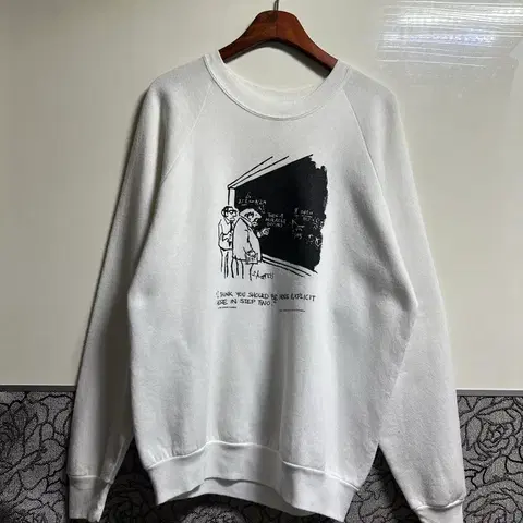 1985 Sidney Harris 프린팅 맨투맨