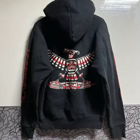 빈티지 1993 Living in Skin 토템 후드티