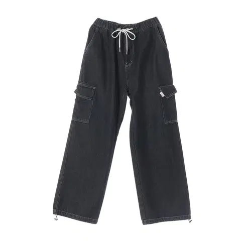 오디너리홀리데이 와이드 밴딩 카고 데님 팬츠