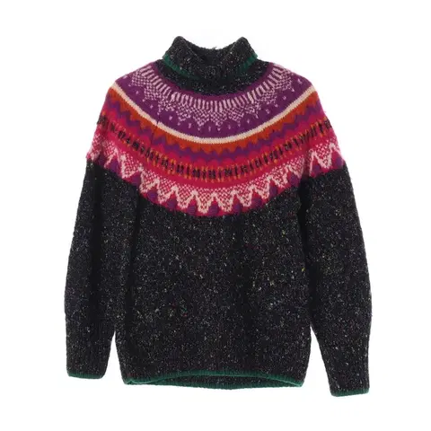 CRESCENDO 울혼방 노르딕 페어아일 터틀넥 니트 S