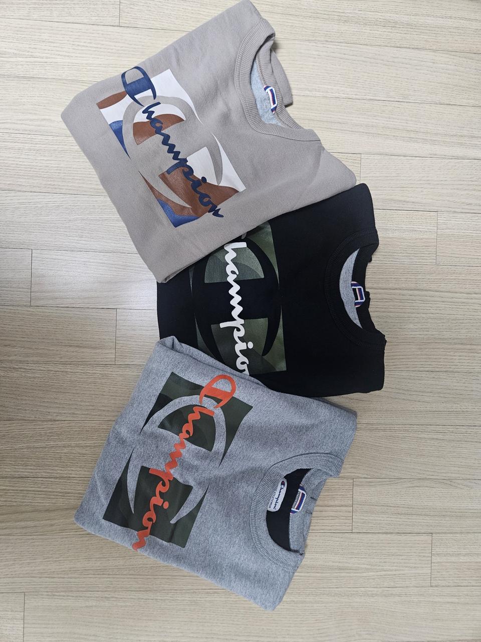 참피온 기모 맨투맨 3종