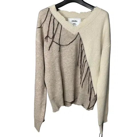 L 0426x 브이넥 하프 니트 스웨터