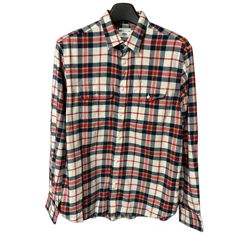 L 올드네이비 체크 포켓 셔츠 남방