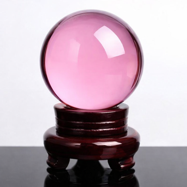 새 촬영 40mm 핑크색 수정 구슬 촬영 진열용 방송 아시아레어 석영