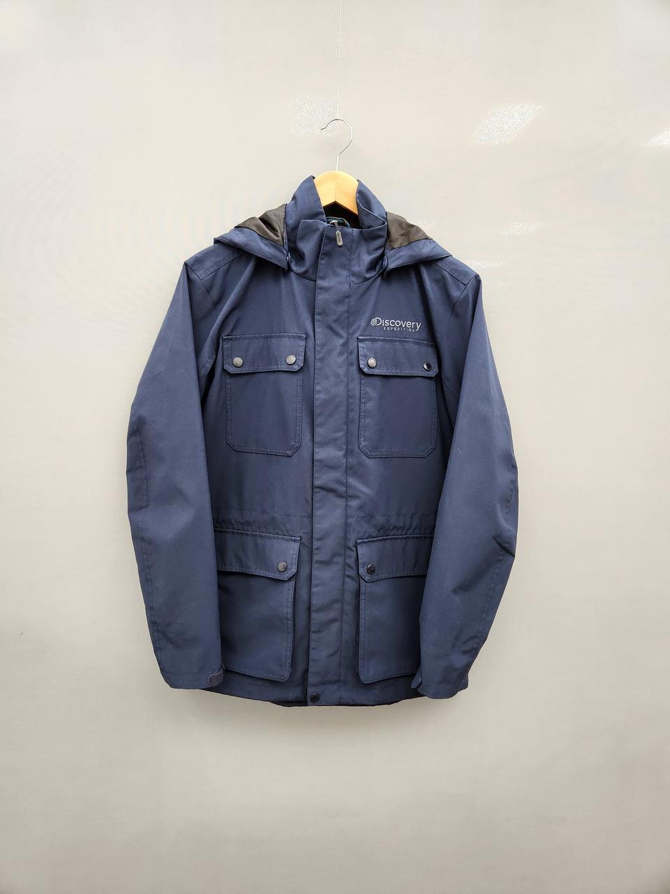 디스커버리 네이비 후드 야상 점퍼