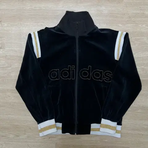 아디다스 벨로어 하이넥 벨벳 져지 트랙탑 자켓 [블랙] M/95