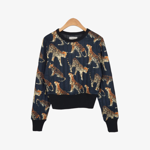 [55] (새제품) 어반 아웃피터스 네이비 레오파드 패턴 스웨트셔츠