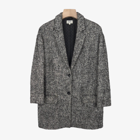 [55-66] 하트포드 그레이 코튼 블렌드 울 알파카 코트