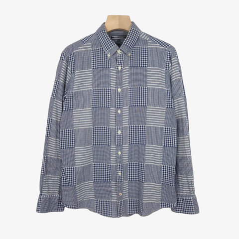 [100-105] 타미힐피거 블루 패치워크 체크 셔츠