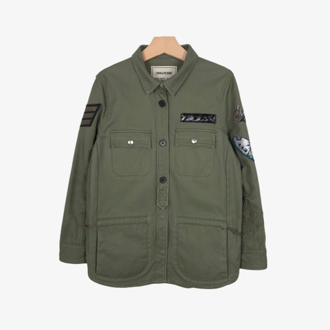 [44-55] 쟈딕앤볼테르 카키 자수 필드 자켓