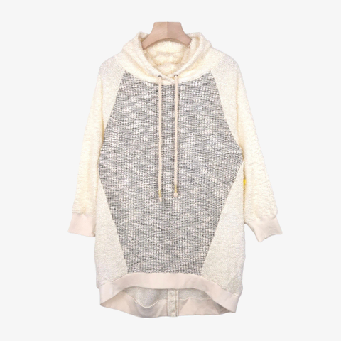 [55] (새제품) 세러데이선데이 아이보리 부클레 롱 후디