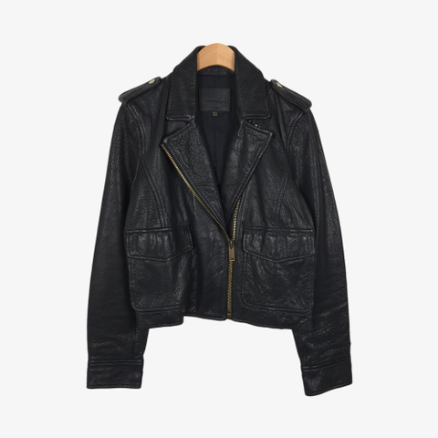[44-55] 마시모두띠 블랙 양가죽 라이더 자켓