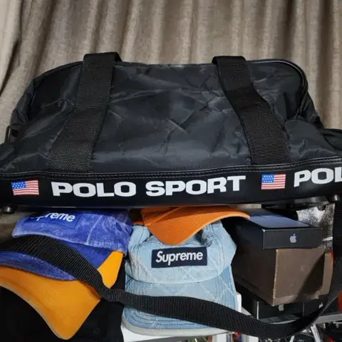 폴로 스포츠 블랙 더플백